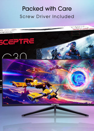 30-Inch Curved Gaming Monitor 21:9 2560X1080 Ultra Wide/ Slim HDMI Displayport up to 200Hz Build-In Speakers, Metal Black (C305B-200UN1)