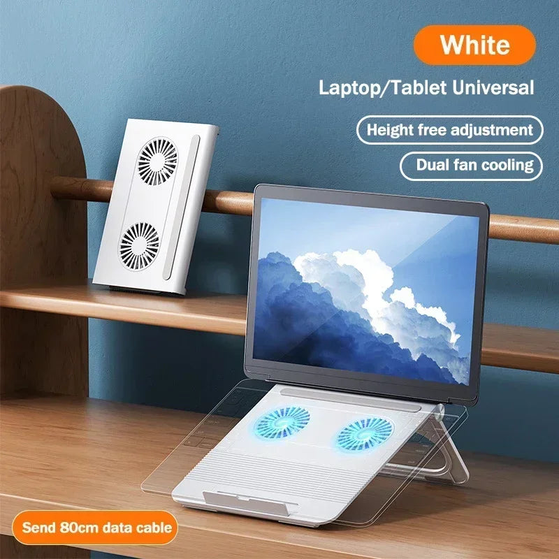 Laptop Cooling Stand D33 Foldable  with Dual Fans for Up to 16" Laptops