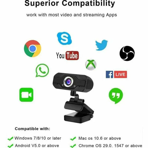 4K Webcam With Microphone PC Camera 60fps HD Full Camera Webcam for Computer PC Real-time Video Conference