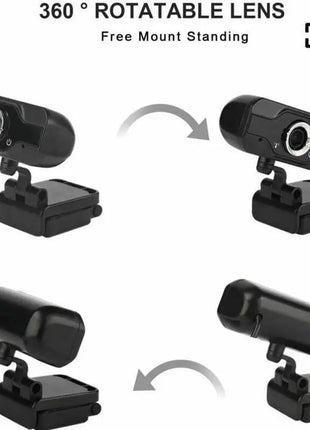 Webcam with Microphone Full HD 1080P Auto Focus & USB Plug-and-Play