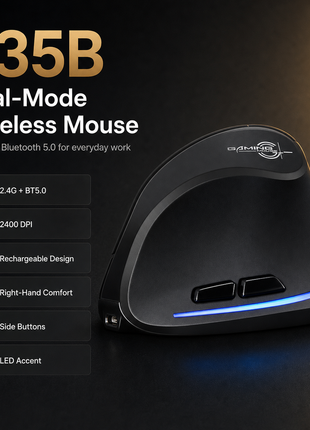 Ergonomic Mouse with 7 Buttons and DPI