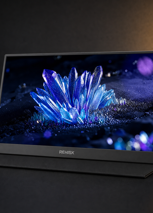 ReHisk RE-15.6FC - מסך נייד בגודל 15.6 אינץ' FHD 1080P עם כיסוי מלא